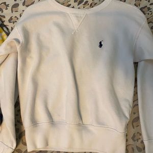 white polo crewneck